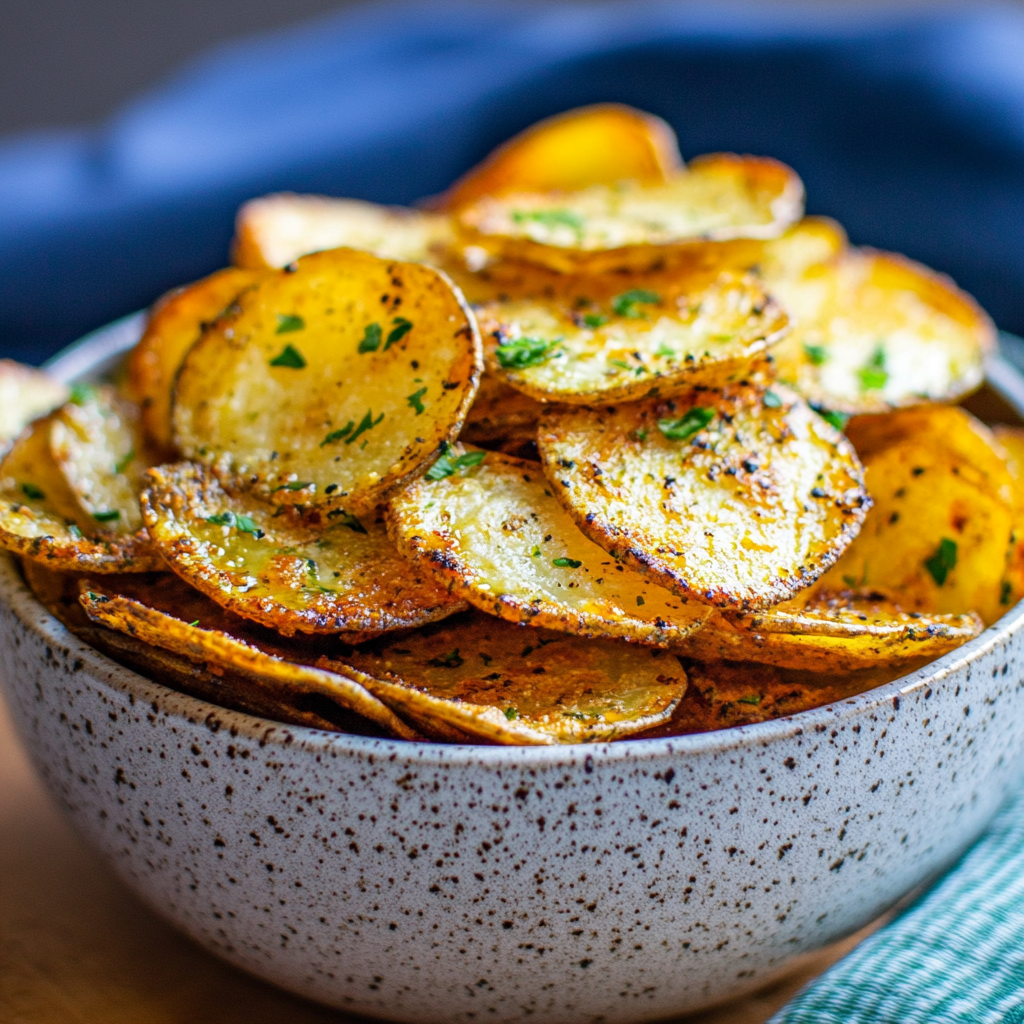 Chips de calabacín al horno