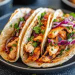 Tacos de pollo desmenuzado